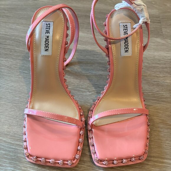 Steve Madden STEVE MADDEN Zelle Womens Patent Square Toe Heels - U.S. Womens 7.5 - Picture 2 of 5